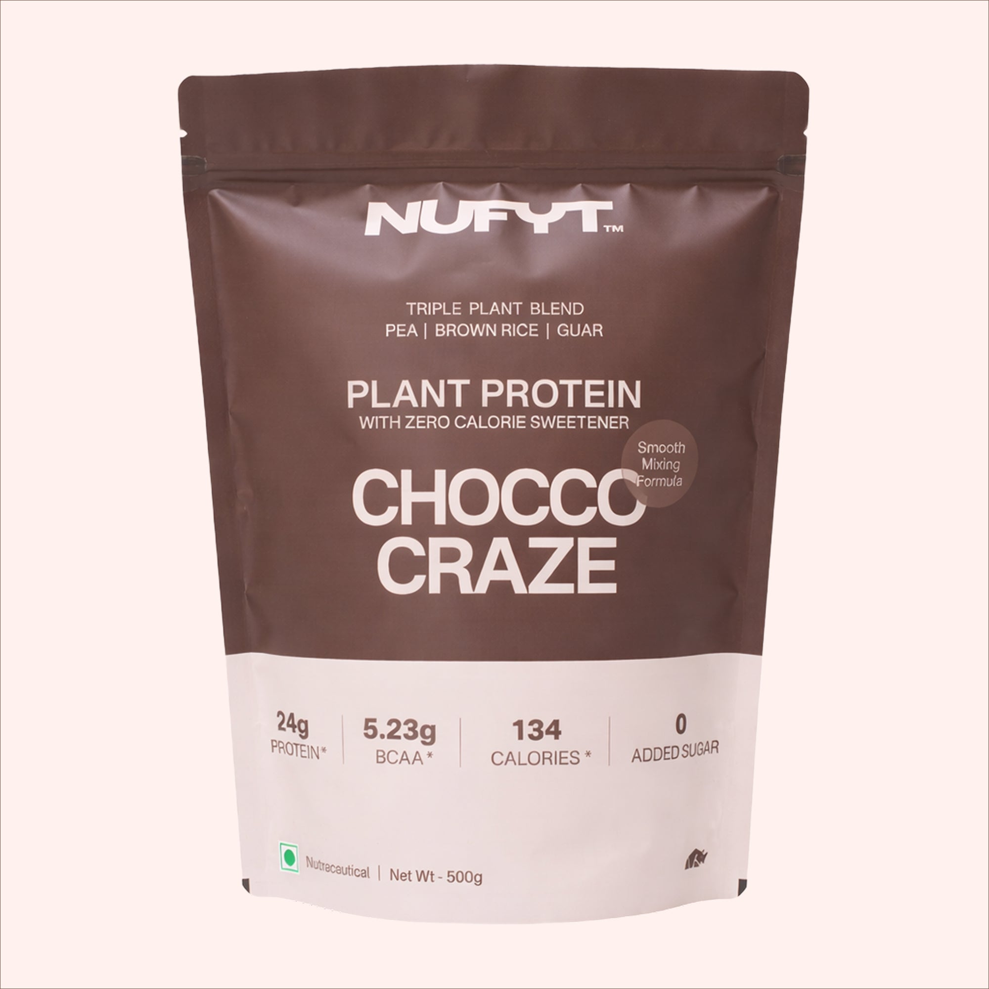 40738242232369 Nufyt Chocco Craze plant protein package on a white background